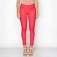thumbnail image 2 of Women's Ultra Stretchy Classic 5 Pocket Jeggings, Full Length, Red, M, 2 of 7