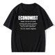 thumbnail image 1 of Camiseta divertida de manga corta estilo hip hop con cuello redondo de algodón para hombre, con la frase "Economista", 1 of 8