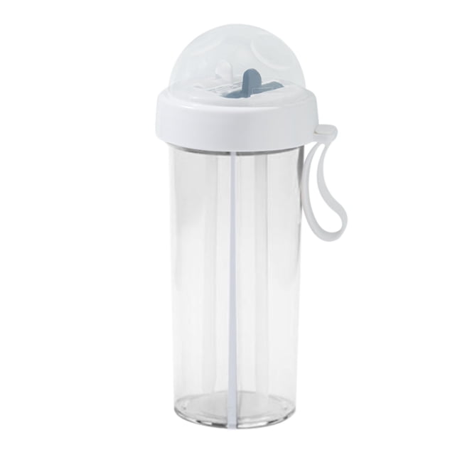 Botella deportiva de 600 ml | Vaso de viaje portátil a prueba de fugas con tapa y cuerda | Plástico PC sin BPA para exteriores, gimnasios y oficinas