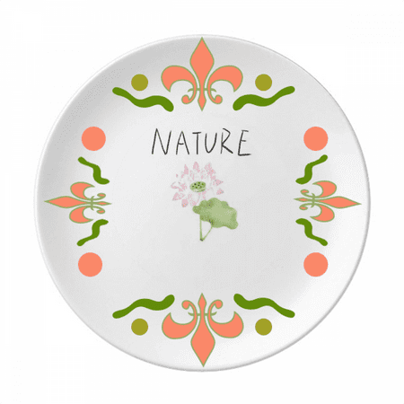 

Lotus island Painting Flower Ceramics Plate Tableware Dinner Dish