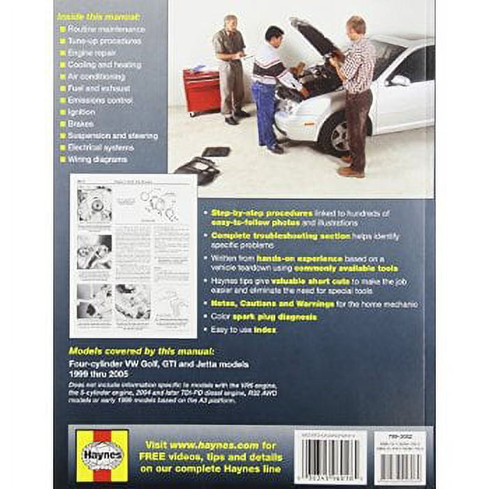 VW Golf, GTI, Jetta and Cabrio, 1999 Thru 2002 : Haynes Repair Manual