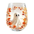 thumbnail image 3 of Festive Tabletop Drinkware, Halloween Glass Cups, Halloween Party Decorations, Fall and Halloween Decor, 400Ml 2D Printed Halloween Ghost and Jack O Lantern Pattern Pumpkin Glass, 3 of 8