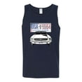 thumbnail image 2 of Wild Bobby, Ford Mustang Country USA 1964 Vintage American License Plate, Cars and Trucks, Men Graphic Tank Top, Navy, Medium, 2 of 4