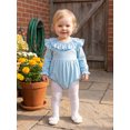 thumbnail image 5 of Loicainy Infant Baby Girls Fall Bodysuit 3 6 12 18 Months Long Sleeve Ruffled Round Neck Romper Clothes, 5 of 9