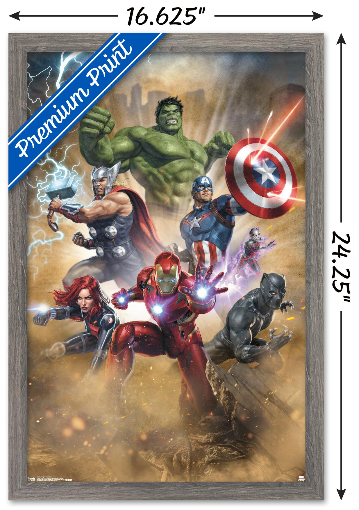 Marvel Cinematic Universe - Avengers - Fantastic Wall Poster, 14.725" x 22.375", Framed