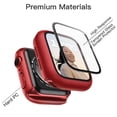 thumbnail image 3 of JETech Case with Screen Protector Compatible with Apple Watch SE (2022/2020) /Series 6 5 4 44mm, Overall Protective Cover, Built-in Tempered Glass Film High Sensitivity, 2 Pack (Red), 3 of 6