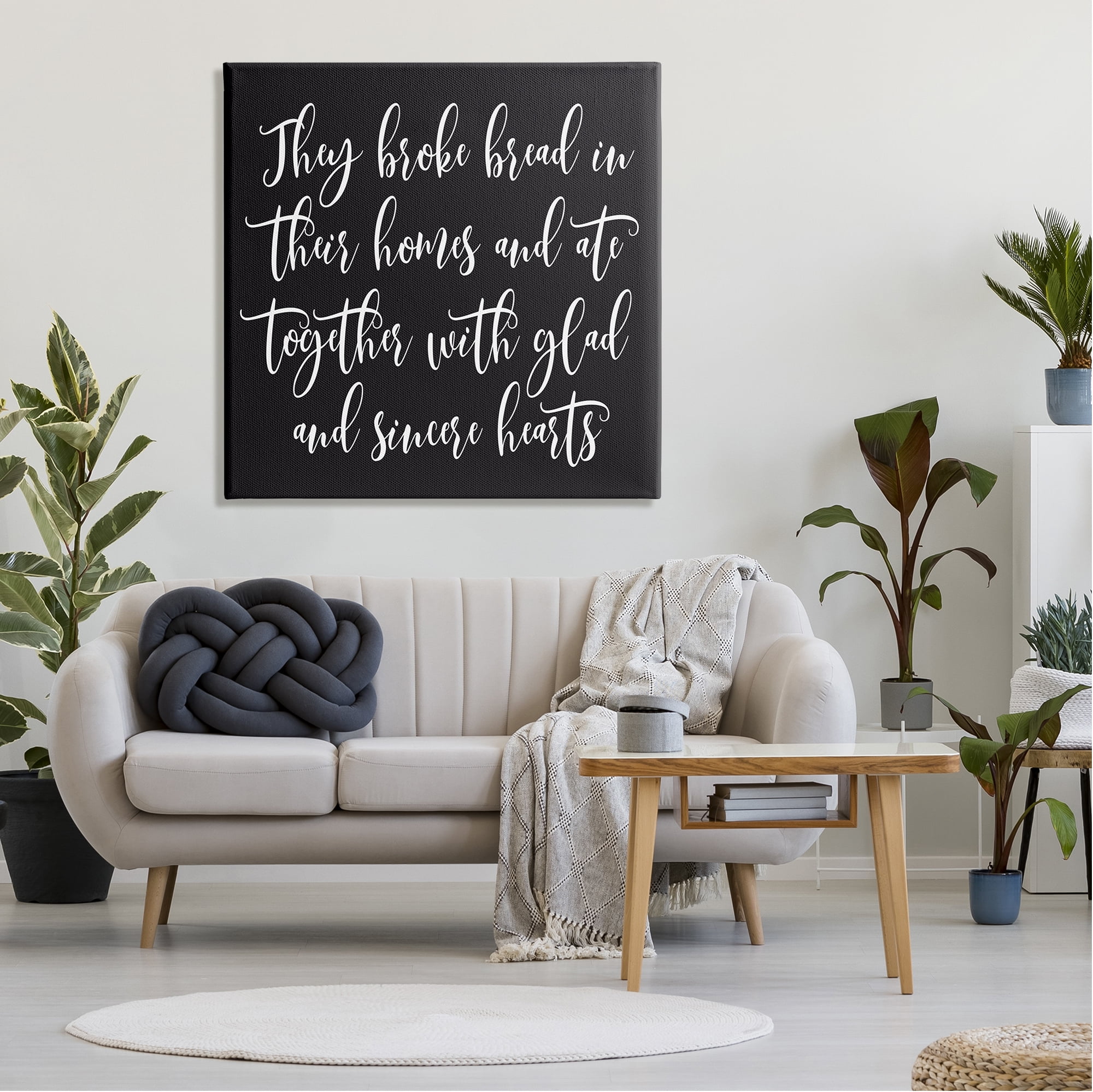 Stupell Industries Spiritual Script Calligraphy Bible Verse Proverb Quote Graphic Art Gallery Wrapped Canvas Print Wall Art, Design by Lettered and Lined