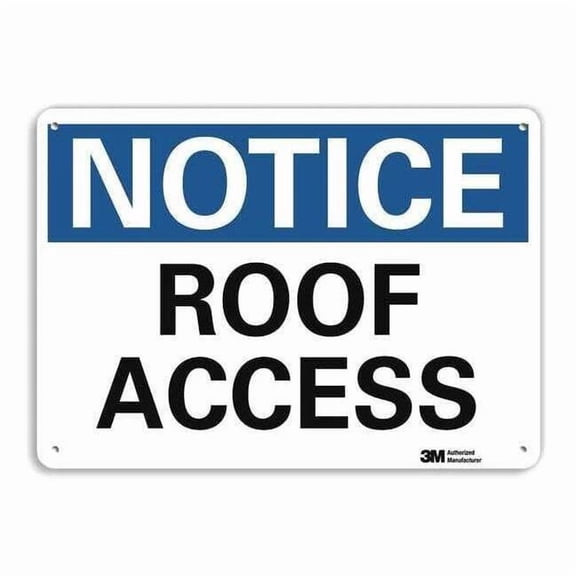 Lyle Notice Sign,10 in x 14 in,Aluminum U5-1488-RA_14X10