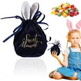 thumbnail image 2 of Easter Bunny Ear Velvet Candy Bags, Durable Drawstring Decor Pouches for Easter Party Favors, Wedding Shower Gifts, Reusable Soft Treat Bags, Flannel, Party Favors Handbag, 1Pc(Blue,3.9x3.9x6.7"), 2 of 9