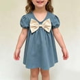 thumbnail image 2 of Enjoytime Toddler Baby Girls Dresses V-Neck Short Sleeve Summer Casual Girl Dress 3 Months-4 Years, 2 of 8