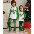 thumbnail image 2 of Green Dinosaur Print Family Christmas Pajamas Set Mom Dad Kids 2 Pieces Suit Baby Dog Cute Romper Xmas Family Look Clothing Sets, 2 of 3