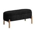 thumbnail image 7 of Kithkasa 41″ Upholstered Ottoman Bench for Bedroom End of Bed, Bedroom Bench with Solid Wood Legs and Padded Seat, Modern Entryway Bench for Bedroom, Living Room,Black, 7 of 7