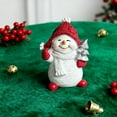 thumbnail image 3 of 1PCS Snowman Figurines, Christmas Statue Snowman Figurine Resin Snowmans Christmas Decorative Statues Miniature Sculpture Tabletop Ornament for Home Indoor Outdoor Holiday Party Centerpieces, 3 of 6