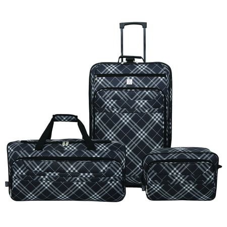 Protege 3-Piece Travel Luggage Set with 600-denier Polyester
