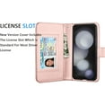 thumbnail image 5 of Galaxy Z Flip5 5G Cases, Samsung Z Flip5 Wallet Case, Samsung Galaxy Z Flip5 PU Leather Case, Tekcoo Luxury Cash Credit Card Slots Holder Carrying Folio Flip Cover Kickstand & Hand Strap, 5 of 7