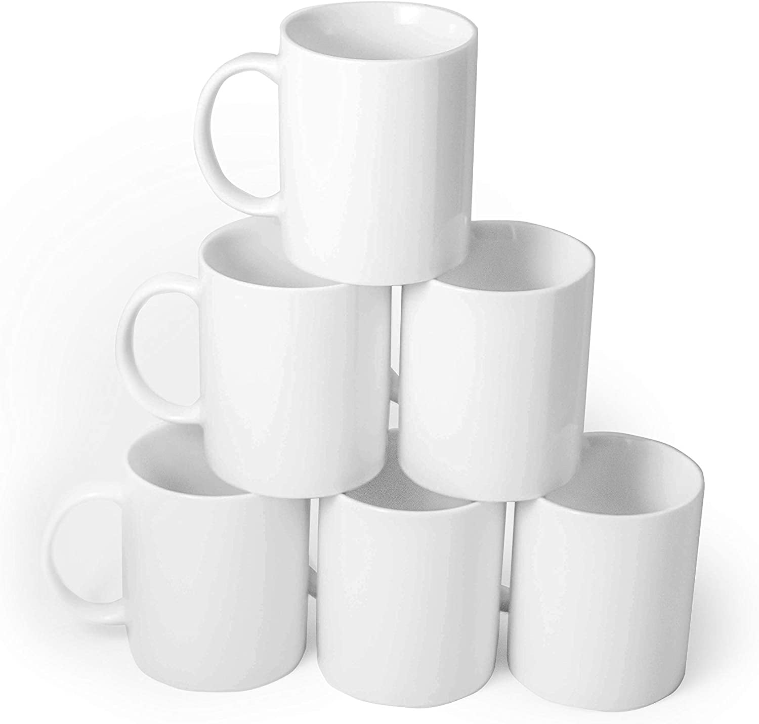 Amuse- Gourmet Professional Porcelain Mug- Set of 6- 11 oz. - Walmart.com