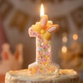 thumbnail image 5 of Birthday Number Candle, Cartoon Bunny Glitter, 1 Piece, for Kids First Birthday Party Cake Decoration, 5 of 5