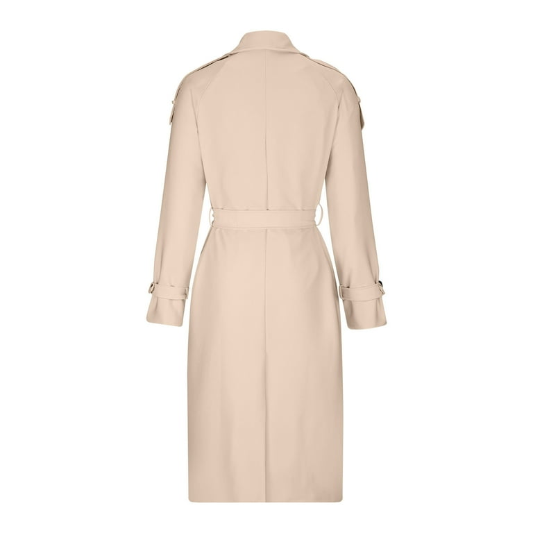 ◆DEINET◆ CLASSIC DOUBLE LONG JACKET IN BEIGE KDBEL4S251134 RYDCOT Trench Coats for Women Long Long Sleeved Double