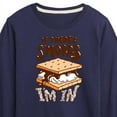 thumbnail image 3 of Instant Message - If There's S'mores, I'm In Long Sleeve Graphic T-Shirt, 3 of 6