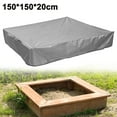 thumbnail image 1 of Sandbox Cover, Square Protective Cover for Sand and Toys Away from Dust and Rain, Sandbox Canopy with Drawstring, Sandpit Pool Co, 1 of 9