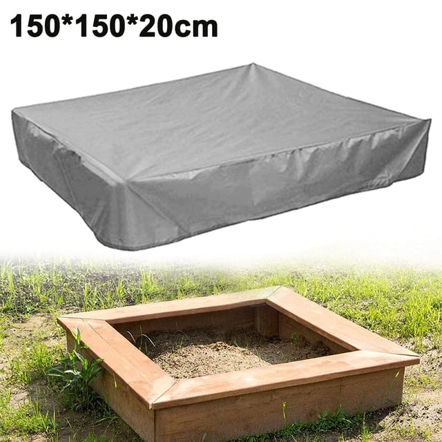 Sandbox Cover, Square Protective Cover for Sand and Toys Away from Dust and Rain, Sandbox Canopy with Drawstring, Sandpit Pool Co