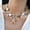 Sea Star Necklace - A, variant on Starfish Shell Statement Choker Necklace, Ocean Conch Seahorse Turtle Charm Beaded Necklace, Mermaid Beach Costume Jewelry for Women