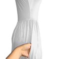 thumbnail image 4 of ZHOGXU Women's Casual Dress Long Sleeve Round Neck Solid Color Comfortable Relaxed Fit Stretchy Dresses For Daily Wear Home Beach,White,Xxl, 4 of 9