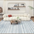 thumbnail image 3 of VUNATE 4'x6' Area Rugs for Living Room Washable Rugs Boho Moroccan Area Rug Soft Neutral Geometric Bohemian Carpet Distressed Indoor Rug for Bedroom Dining Room Office Foldable Nonslip Rug Blue, 3 of 8