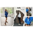 thumbnail image 4 of Womens Half Zip Sherpa Fleece Pullover Soft Oversized Sweatshirt with Pockets Warm Fuzzy Sweater, 4 of 6