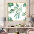 thumbnail image 2 of Young Eucalyptus Branches and Leaves III 16 in x 16 in Framed Painting Canvas Art Print, by Designart, 2 of 5