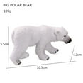 thumbnail image 2 of 1pc Solid Static Polar Bear Model Plastic Animal Miniature Figurine Home Desk Decoration, 2 of 8