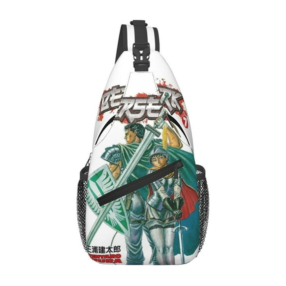 Anime Berserk Sling Bag Crossbody Sling Backpack Chest Bag Daypack Purses Shoulder Bag For Women Men Travel Hiking