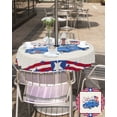 thumbnail image 5 of Flag Day Farm Truck American Flag Red Stripes Stars Table Cloth with Umbrella Hole and Zipper,Outdoor Tablecloth Waterproof Patio Table Cloths Spillproof Washable Table Cover 4th of July Firework, 5 of 6