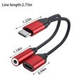 thumbnail image 4 of Adaptateur d'Écouteurs Type-C vers Chargeur Audio 3.5mm Câble de Charge Audio 2-en-1, Rouge, 4 of 8