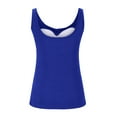 thumbnail image 6 of Womens Tank Tops Built-in Bra Padded Camisole Basic Workout Yoga Workout Top Undershirt Blue L, 6 of 6