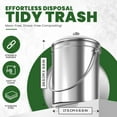 thumbnail image 3 of Compost Bin for Kitchen Countertop, 1 Gallon Compost Bucket for Kitchen with Lid, Includes 1 Spare Charcoal Filter (Silver), 3 of 6