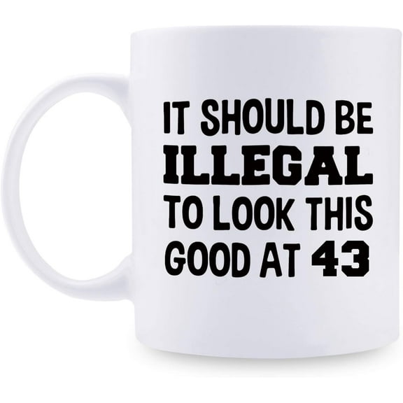 43rd Birthday Gifts for Women - 1976 Birthday Gifts for Women, 43 Years Old Birthday Gifts Coffee Mug for Mom, Wife, Friend, Sister, Her, Colleague, Coworker - 11oz