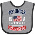 thumbnail image 3 of Inktastic My Uncle Is A Firefighter Nephew Boys or Girls Baby Bib, 3 of 4