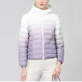 thumbnail image 4 of Hvyesh Plus Size Packable Puffer Jacket Women Gradient Down Coat Lightweight Full Zip Winter Coats Quilted Puffer Jackets, 4 of 7