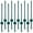 Green + 3Feet - 10Pack, variant on Fence Posts U-Channel Heavy Duty Steel 10 Pack 3 Feet