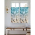 thumbnail image 3 of Summer Beach Kitchen Curtain 84 Inch Length, Ocean Blue Star Shell Sea Waves Small Short Cafe Tiers Curtains Drape, 2 Panel Coastal Beachy Window Treatment Rod Pocket Drapery Panels Curtains 42x84, 3 of 6