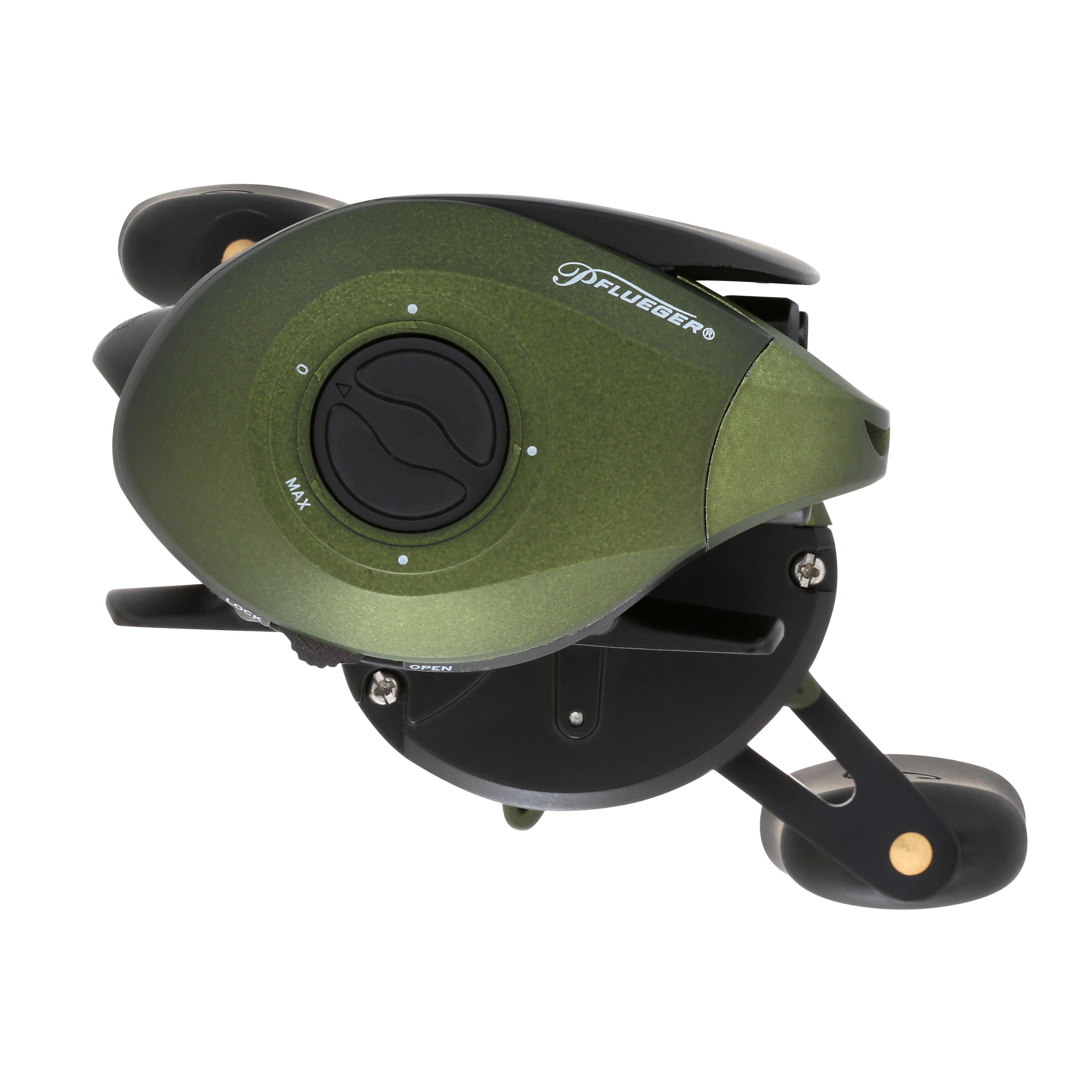 Pflueger Monarch Low Profile Baitcast Fishing Reel, Left-Handed