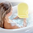 thumbnail image 4 of Unique Bargains 1 Pc Shower Gloves Body Scrubber for Bathroom 7.08"x5.11" Yellow, 4 of 6