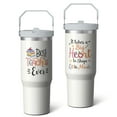 thumbnail image 2 of 1pc Teacher Gifts 30oz Tumbler with Straw & Handle - Insulated Stainless Steel Cup | Holiday Gift for Man Women (Christmas, Valentine's, Birthday), 2 of 7