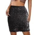 thumbnail image 4 of Yuanlong Womens Midi Skirts High Waist Sequin Bodycon Skirts Carnival Shiny Dance Performance Skirt For Cheerleader Wear, 4 of 4