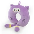 thumbnail image 3 of Mango Steam 19" Animal Travel Pillow with Waving Ears - Soft Plush Neck Support for Kids - Owl, Purple, 3 of 7