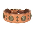 thumbnail image 2 of Pet Artist Genuine Leather Dog Collar for Large Dogs Strong 2" Wide Pet Collars Heavy Duty, 2 of 7