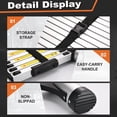 thumbnail image 3 of BOWEITI 15.5 FT Telescoping Aluminum Extension Ladder with 2 Triangle Stabilizers and Tool Tray, Heavy Duty 330lbs Max Capacity, Multi-Purpose Collapsible Ladder for RV or Outdoor Work, 3 of 9