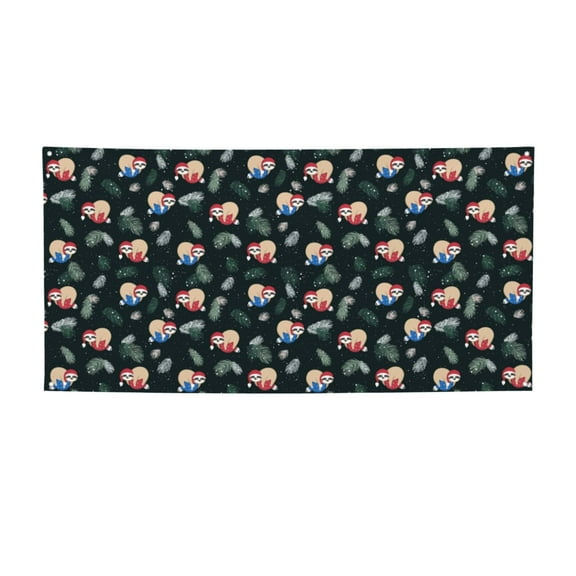 Picia Baby Sloths Pattern Party Banner, Festive Decoration, Holiday Banner, Celebration Decor, Event Banner, Reusable Party Banner-Small