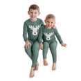 thumbnail image 2 of Pijamas Herrnalise para niños pequeños, bebés, niños y niñas, con ciervos navideños, camisetas y pantalones, pijamas, conjuntos de ropa de dormir, 2 of 8